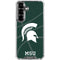 Michigan State University Green Basketball Galaxy S26 Plus Clear Case