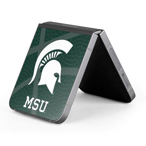 Michigan State University Green Basketball Galaxy Z Flip6 Skin