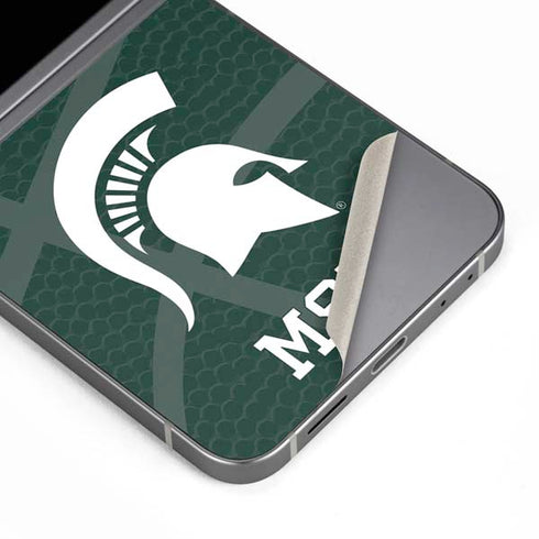 Michigan State University Green Basketball Galaxy Z Flip6 Skin