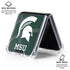 Michigan State University Green Basketball Galaxy Z Flip6 Clear Case