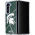 Michigan State University Green Basketball Galaxy Z Fold5 5G Clear Case
