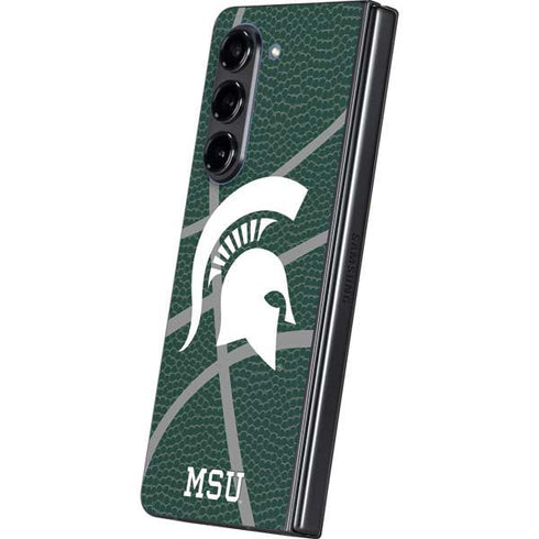 Michigan State University Green Basketball Galaxy Z Fold5 5G Skin