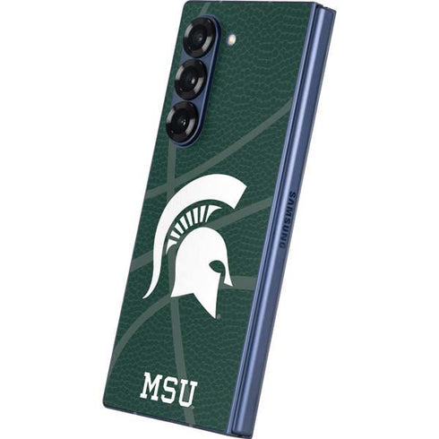 Michigan State University Green Basketball Galaxy Z Fold6 Skin