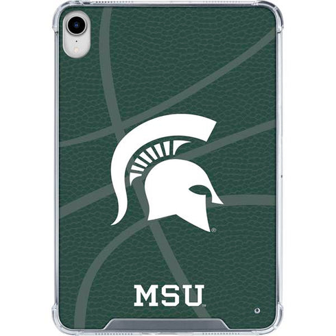 Michigan State University Green Basketball iPad 11th Gen (2025) Clear Case
