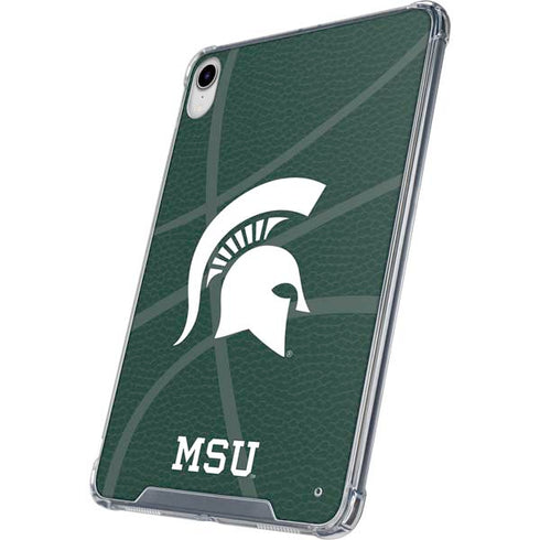 Michigan State University Green Basketball iPad 11th Gen (2025) Clear Case