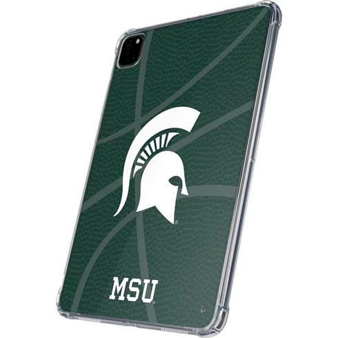 Michigan State University Green Basketball iPad Pro 11in (2024) Clear Case
