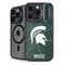 Michigan State University Green Basketball iPhone 14 Pro Kickstand Case