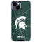 Michigan State University Green Basketball iPhone 15 Clear Case