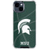 Michigan State University Green Basketball iPhone 15 Clear Case