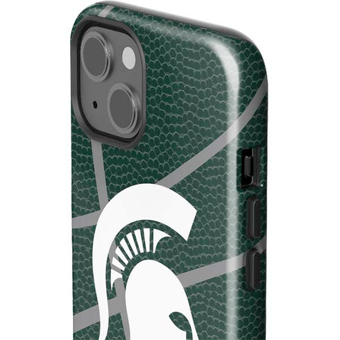 Michigan State University Green Basketball iPhone 15 Impact Case