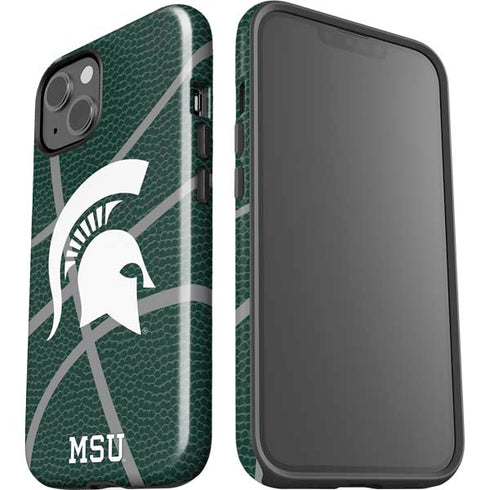 Michigan State University Green Basketball iPhone 15 Impact Case