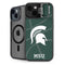 Michigan State University Green Basketball iPhone 15 Kickstand Case
