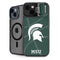 Michigan State University Green Basketball iPhone 15 Plus Kickstand Case
