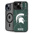Michigan State University Green Basketball iPhone 15 Plus Kickstand Case