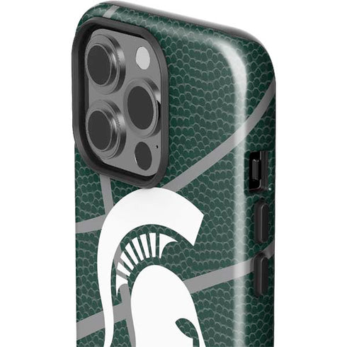 Michigan State University Green Basketball iPhone 15 Pro Impact Case