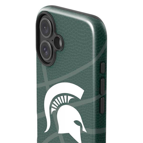 Michigan State University Green Basketball iPhone 16 Impact Case