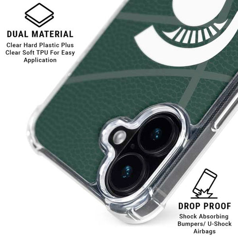 Michigan State University Green Basketball iPhone 16 Plus MagSafe Case