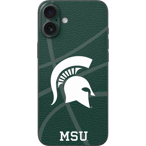 Michigan State University Green Basketball iPhone 16 Plus Skin