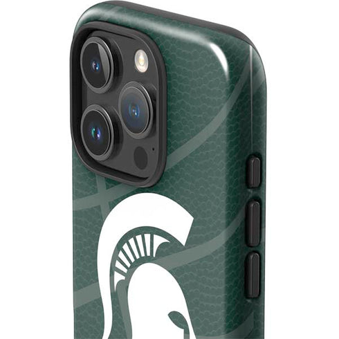 Michigan State University Green Basketball iPhone 16 Pro Impact Case