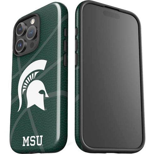 Michigan State University Green Basketball iPhone 16 Pro Impact Case