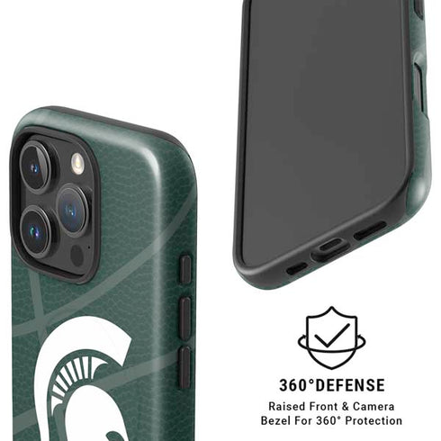 Michigan State University Green Basketball iPhone 16 Pro Magsafe Impact Case