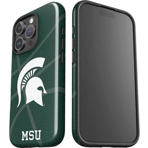 Michigan State University Green Basketball iPhone 16 Pro Max Impact Case