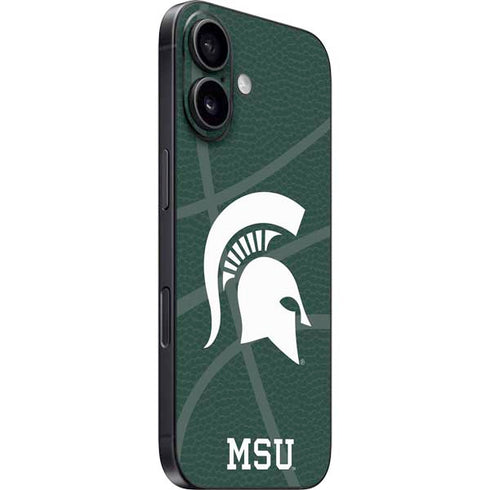 Michigan State University Green Basketball iPhone 16 Skin