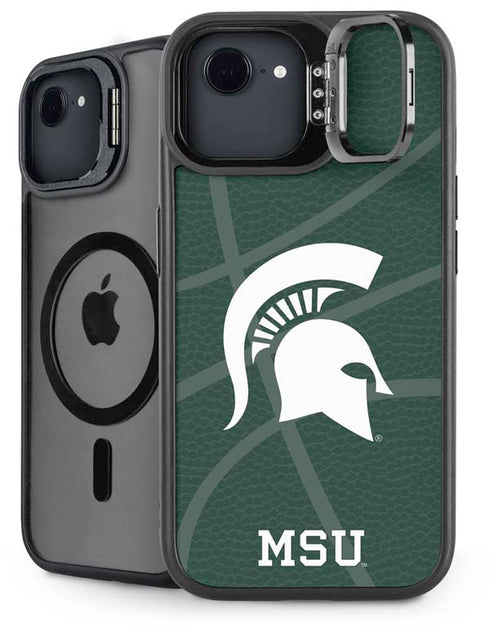 Michigan State University Green Basketball iPhone 16e Kickstand Case