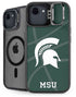 Michigan State University Green Basketball iPhone 16e Kickstand Case