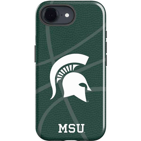 Michigan State University Green Basketball iPhone 16e Impact Case