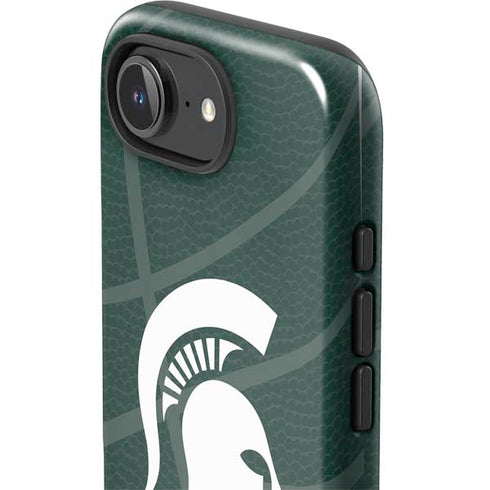 Michigan State University Green Basketball iPhone 16e Impact Case