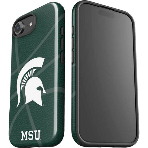 Michigan State University Green Basketball iPhone 16e Impact Case