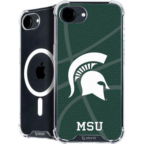 Michigan State University Green Basketball iPhone 16e MagSafe Case