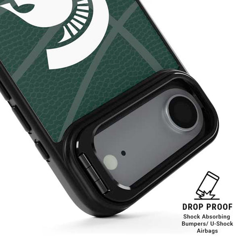 Michigan State University Green Basketball iPhone 17 Air Kickstand Case