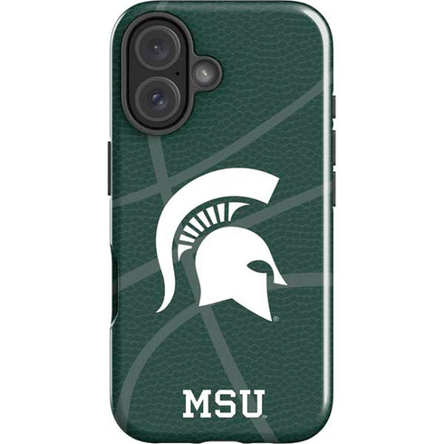 Michigan State University Green Basketball iPhone 17 Impact Case
