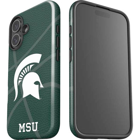 Michigan State University Green Basketball iPhone 17 Impact Case