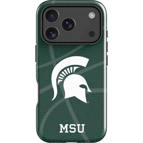 Michigan State University Green Basketball iPhone 17 Pro Impact Case
