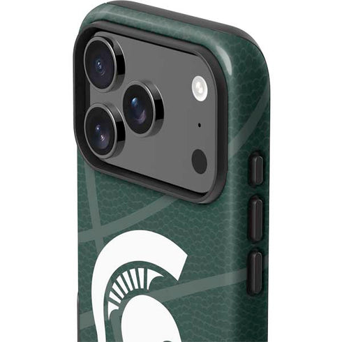 Michigan State University Green Basketball iPhone 17 Pro Impact Case