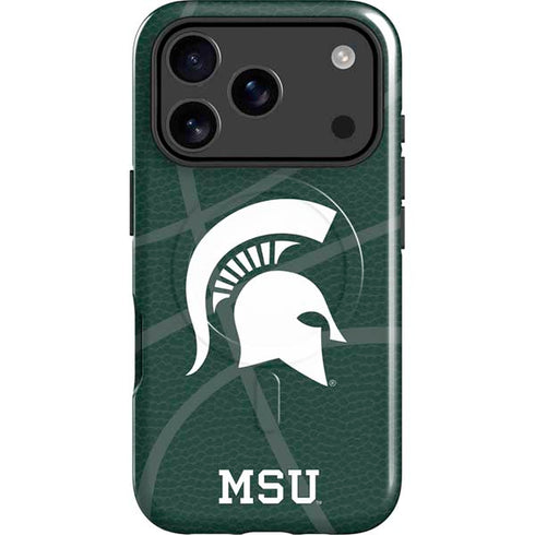 Michigan State University Green Basketball iPhone 17 Pro Magsafe Impact Case
