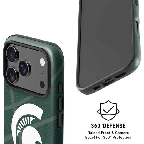 Michigan State University Green Basketball iPhone 17 Pro Magsafe Impact Case