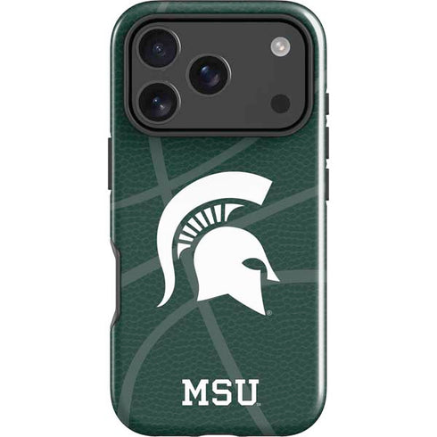 Michigan State University Green Basketball iPhone 17 Pro Max Impact Case
