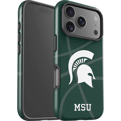 Michigan State University Green Basketball iPhone 17 Pro Max Impact Case