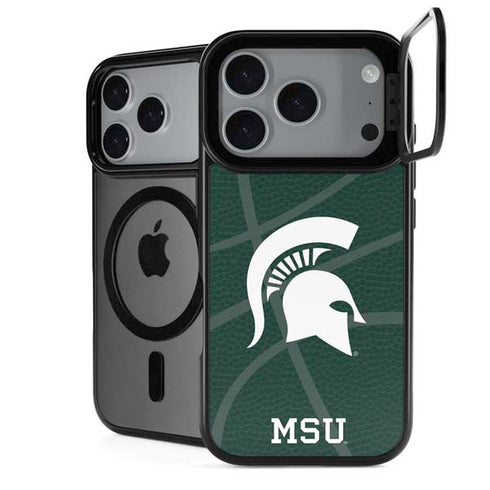 Michigan State University Green Basketball iPhone 17 Pro Max Kickstand Case