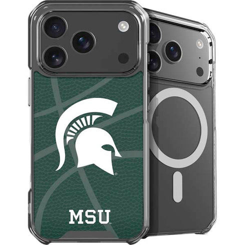 Michigan State University Green Basketball iPhone 17 Pro Max MagSafe Case