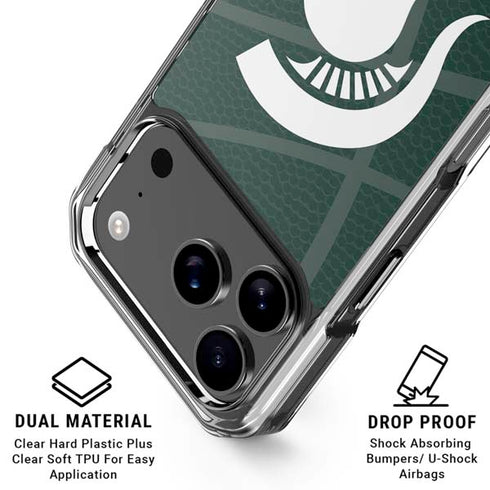 Michigan State University Green Basketball iPhone 17 Pro Max MagSafe Case