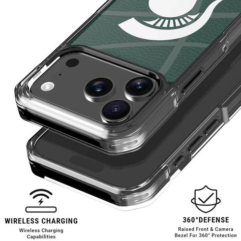 Michigan State University Green Basketball iPhone 18 Pro Clear Case