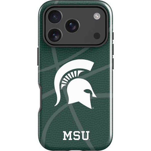 Michigan State University Green Basketball iPhone 18 Pro Max Impact Case