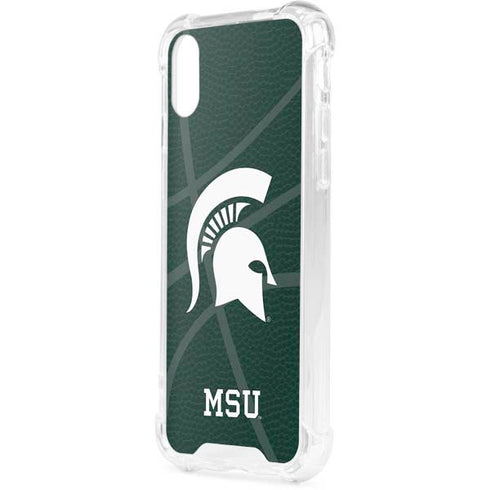 Michigan State University Green Basketball iPhone XS Clear Case