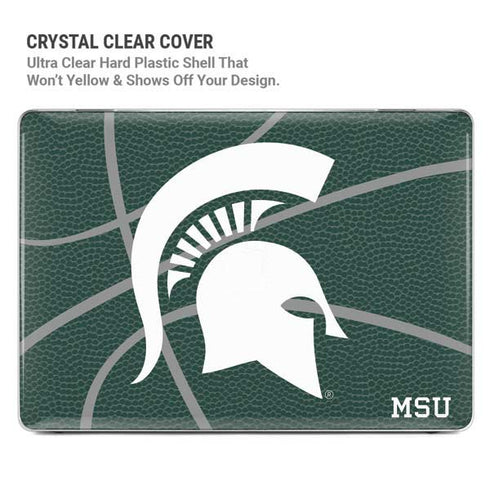 Michigan State University Green Basketball MacBook Pro 14in (2021-24) Case plus Skin