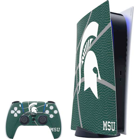 Michigan State University Green Basketball PlayStation PS5 Skins